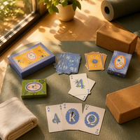 Cartes à jouer personnalisées avec logo pour mariage, papier artistique brillant et boîte cadeau personnalisée