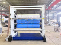Calandre à trois rouleaux pour feuilles/plaques en polymère HDPE LLDPE PVC TPO avec contrôle PLC et charge de serrage de 200 kN
