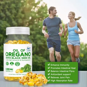 כמוסות שמן אורגנו לתמיכה חיסונית ומערכת העיכול, נוגד חמצון, קרוואקרול, טימוקינון, פורמולה 2 ב-1 עם שמן זרעי קצח - Product Image 2