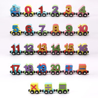 Ballon Eid lettre magnétique pour enfants cognition petit train bébé numéro de trafic arithmétique assemblage jouet voiture éducatif