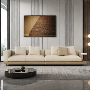 Divano Componibile in Pelle, Set di <span class=keywords><strong>Mobili</strong></span> per Soggiorno, Divani in Pelle Italiana per Soggiorno Set di Divani per Arredamento - Product Image 5
