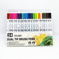 36 livres de coloriage marqueur pinceau double pinceau pointe fine stylos de dessin marqueurs de coloriage à base d'eau pour calligraphie Bullet Journal