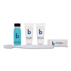 Kits de Artículos de Aseo Elegantes de Boardwalk, Paquete de 12 Artículos, Enjuague Bucal, Gel de Ducha, Acondicionador, Champú, Cepillo de Dientes - Product Image 5