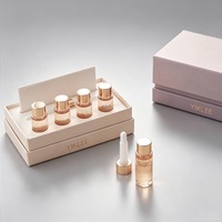 Boîte cadeau en papier rigide, design minimaliste de luxe pour 4 flacons de parfum de 10 ml, 15 ml, 20 ml, vaporisateur de parfum, coffret découverte