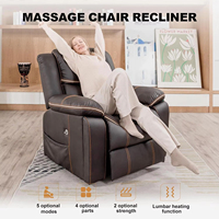 Fauteuil inclinable électrique multifonctionnel pour salon et chambre à coucher, avec fonction massage et porte-gobelet