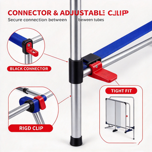 Barrera para Cancha de Tenis de Mesa, Tablero Divisor Plegable para <span class=keywords><strong>Ping</strong></span> Pong con Marco de Acero Galvanizado, Barrera Perimetral de Tela Oxford - Product Image 4