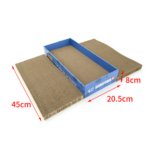 Griffoir pour chat en carton 45x20.5x8cm, durable, pour intérieur, pour chats - Product Image 1
