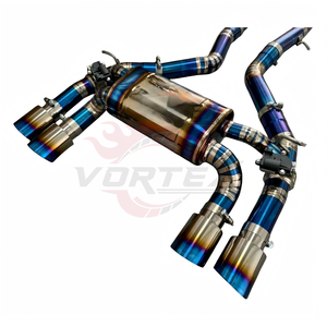 Sistema de Escape Catback Vortex de Aleación de Titanio Grado 5 de 76 mm/3 Pulgadas, Color Azul Quemado, para F80 F82 M3 M4, con Válvulas, Fácil Instalación - Product Image 3