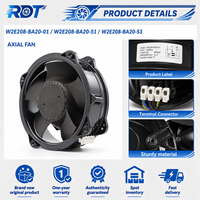 Ventilateur axial AC 230V W2E208-BA20-01/51/53 87W 2750RPM 815m3/h pour système de refroidissement et dissipation de chaleur des machines industrielles