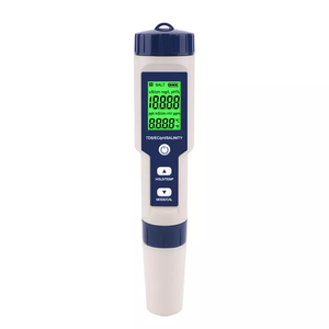 เครื่องทดสอบความเค็ม,Tds/Ec/<span class=keywords><strong>Ph</strong></span>/ความเค็ม/อุณหภูมิพร้อมขั้วเปลี่ยนได้5 In 1เครื่องทดสอบคุณภาพน้ำสำหรับสปา/ไฮโดรโปนิกส์