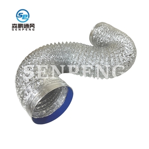Vendita diretta dalla fabbrica in alluminio singolo/doppio strato ignifugo Non isolato durevole foglio di alluminio <span class=keywords><strong>flessibile</strong></span> condotto di ventilazione - Product Image 5