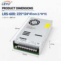 Alimentation à découpage réglable 600W Série LRS 12V 50A AC DC SMPS Source d'alimentation 15V 24V 36V pour CCTV