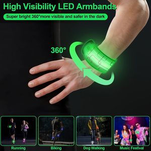Brazalete LED para Correr de Noche, Banda de Luz LED para Ciclismo, Cinturón de Seguridad para Deportes al Aire Libre, Brazalete Recargable para Pierna y Muñeca - Product Image 2