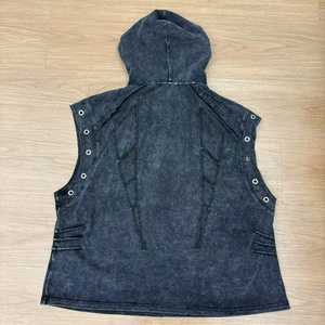 Boxy surdimensionné lavé à l'acide Streetwear éponge française 100% coton capuche vente en gros fabricant personnalisé numérique manches courtes hiver - Product Image 2