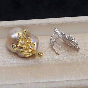 Collar con Colgante de Perla Barroca de Plata 925 Hecho a Mano, Modelo 4437, para Mujer, Perlas Sueltas con Soporte Vacío - Product Image 3