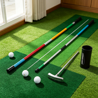 Lot de 2 bâtons indicateurs de direction de golf multicolores, aide au putting pour l'entraînement du swing et du putting sur le green