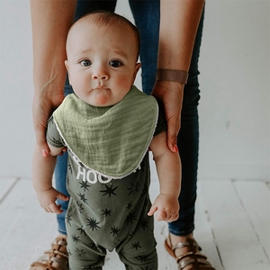 Bavoirs pour bébés 100% coton, 5 pièces, ensemble <span class=keywords><strong>de</strong></span> bavoirs pour bébés, anneaux <span class=keywords><strong>de</strong></span> <span class=keywords><strong>dentition</strong></span> en bois, douche pour enfants - Product Image 3