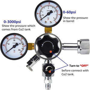 Assemblage de conduite de <span class=keywords><strong>gaz</strong></span> de bière à la maison, <span class=keywords><strong>tuyau</strong></span> de carbonatation de <span class=keywords><strong>gaz</strong></span> en PVC de 5/16 ", régulateur de Co2 W21.8 avec adaptateur de conversion pour bouteille de <span class=keywords><strong>gaz</strong></span> Co2 - Product Image 2