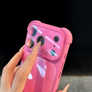 เคสโทรศัพท์แบบกระจกนิรภัยกันรอยขีดข่วนรุ่นใหม่ล่าสุด สีนีออน เงางาม สำหรับ iPhone 13 14 15 16 17 pro max  OEM ฝาหลังแบบกำหนดเองได้ - Product Image 3
