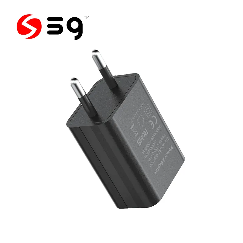 5V 1A European standard mobile phone charger CE GS RoHS certified EU plug USB charger
