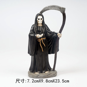 Statue en résine du Grim Reaper, figurine noire, décoration d'Halloween, décoration de table, décoration de jardin, 1 pièce - Product Image 3