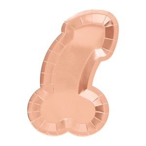 Piastre a forma di pene in oro rosa addio al nubilato da doccia addio al nubilato per fare il piatto di carta sfacciato e sfacciato divertente per sempre - Product Image 3