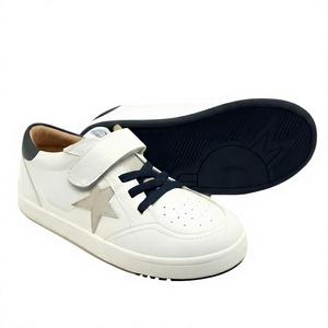 Zapatos Casuales Unisex Blancos, Parte Superior de Cuero Genuino, Cierre con Cordones, Suela de Goma, Soporte para el Arco del Pie, Suela Antideslizante, 13-24 Meses, Todos los Tamaños - Product Image 1