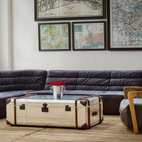 Defaico américain rétro Style coffre stockage Table basse Loft aviateur métal Style nordique Table basse meubles