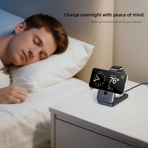 Kit de Viaje Plegable 3 en 1 con Cargador Inalámbrico Magnético de 15w, Estación de Carga Rápida Externa para <span class=keywords><strong>iPhone</strong></span> 17, iWatch y AirPods - Product Image 4