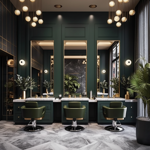 Luxury Modern Salon <b>Mirror</b> Station Hot Sale Light Styling Chairs for Apartment Barber Shop Warehouse Mall and Outdoor Use - Product Image 2