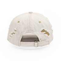 Personalizado 3D Carta Bordado Logo Vintage Moda Algodón Lavado Equipado Desgastado Lavado Deportes Papá Gorras de béisbol Sombrero