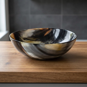 Bols en corne de buffle véritable, écologiques, couleur naturelle et noir et blanc, vaisselle classique pour les fêtes, pour hôtel et usage domestique, par Taqi Craft - Product Image 5