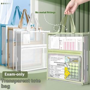 Double Zipper Waterproof Plastic <b>Document</b> <b>Bag</b> Portable Book Storage Living Room Single Tier - Product Image 4