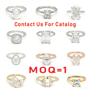 Bague de mariage classique en or massif 14k/18k avec diamant blanc de couleur D, taille <span class=keywords><strong>marquise</strong></span>, poire, ovale, certifié IGI MaiYi - Product Image 1