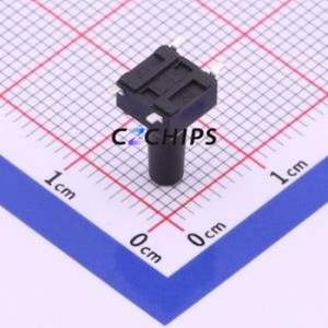 UK-B0228-G12-250 Tactile Switch SMD-4P,6x6mm Switch Single Pole Single Throw Round Button 2.5N Vertical Mount - Product Image 2