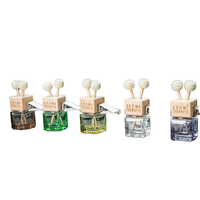 Diffuseur de parfum pour voiture en verre ambré vert dégradé classique de 8 ml avec bouchon à vis noir, bouteille épaisse de 2 cm, pour huiles essentielles et désodorisant
