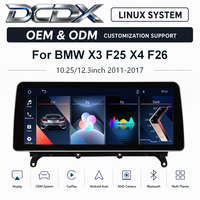 Personnalisation OEM et ODM pour BMW X3 F25 X4 F26 CIC/NBT (2011-2017) Système Linux 10.25/12.3" Autoradio, Android Auto CarPlay BT