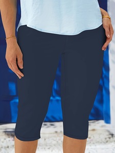 Summer New Casual Sports Yoga Capri Leggings grande taille pour femmes Pantalon court à taille élastique Leggings décontractés pour femmes - Product Image 2