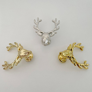 Hợp kim kẽm giáng sinh Tuần lộc xử lý knobs khách sạn biệt thự đồ nội thất cổ Tuần Lộc đầu tủ quần áo tủ bếp ngăn kéo - Product Image 3