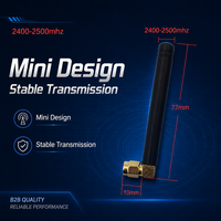 Antenne WiFi verticale à angle droit mini 90 degrés 2400-2500 MHz 2,5 dBi à gain élevé pour routeur mâle et adaptateur PC