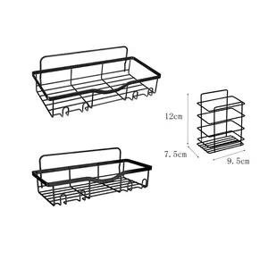 Bad Eck-Duschregale Klebe-Caddy, Badregal wandmontiert, keine Bohrung Küche Regal Dusche Organisator Korb