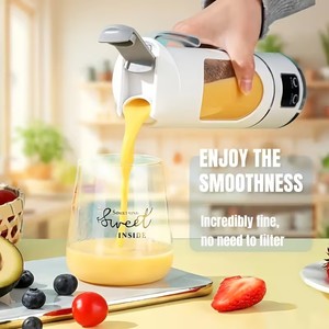 Blender et presse-agrumes portables alimentés par USB avec écran numérique, lames <span class=keywords><strong>en</strong></span> <span class=keywords><strong>acier</strong></span> <span class=keywords><strong>inoxydable</strong></span>, grande capacité - Product Image 2