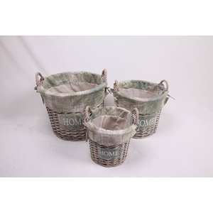 Panier en osier 1 pièce avec poignées, 23 x 22 cm - Product Image 1