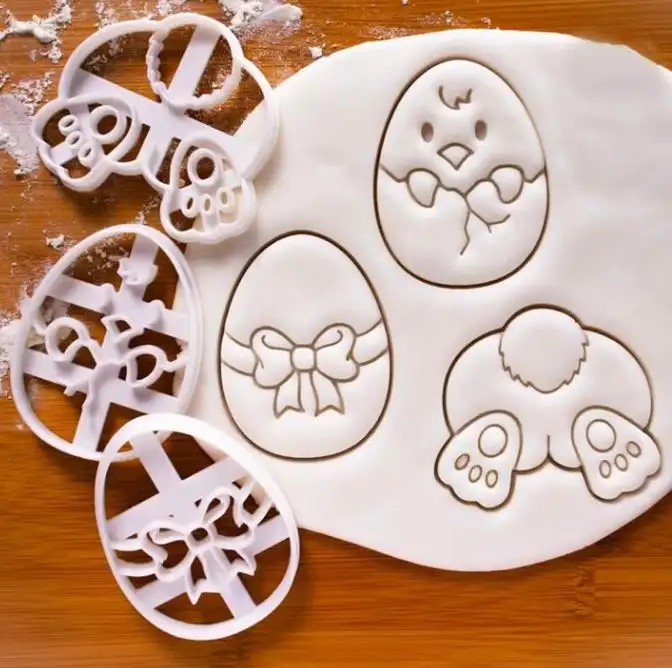 Cake Tools Easter Bunny Rabbit Chick Bunny Egg Plastic Mold Decorating Cupcake Decorating Fondant Tool Easter Mold