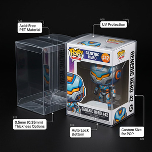 Boîte en plastique PET transparente et rigide pour figurines miniatures, étui de protection, boîte de rangement pliable personnalisée - Product Image 2