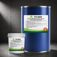 FD-8000 FEIDU Mastic silicone transparent bicomposant pour verre isolant, durcissement neutre, colle de scellement secondaire pour la construction