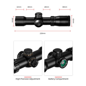กล้องเล็ง Luger 1.5-5X32 IR อุปกรณ์เสริมสำหรับการล่าสัตว์ กล้องเล็งแบบยุทธวิธี จุดเล็งสีแดง จุดเล็งสีเขียว พร้อมไฟส่องสว่างสำหรับการล่าสัตว์ด้วยธนู - Product Image 2