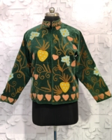 Veste universitaire personnalisée en velours tissé brodé, en coton écologique respirant, pour femme, col mandarin, collection automne-hiver complète