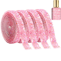 Ruban Adhésif Strass Scintillant Or Rose – Bande de Cristaux Auto-Adhésive pour Décoration de Cadres Miroir DIY et Arrangements de Mariage Éclatants
