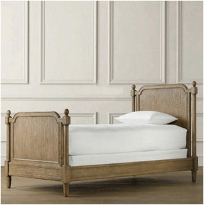Lit d'enfant en bois massif de style américain, lit traîneau rétro français, idéal pour petit appartement, maison ou gîte de princesse - Product Image 3